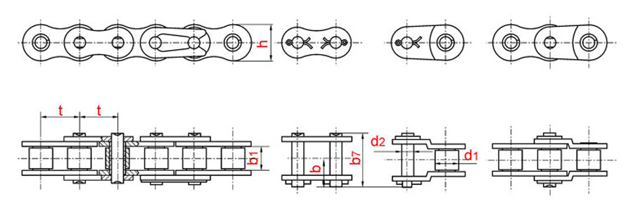 Однорядные приводные роликовые цепи ГОСТ 13568-97